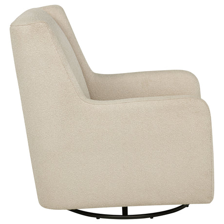 Serra Swivel Glider Chair - Sandy Beige Boucle for Nursery or Living Room – view 9