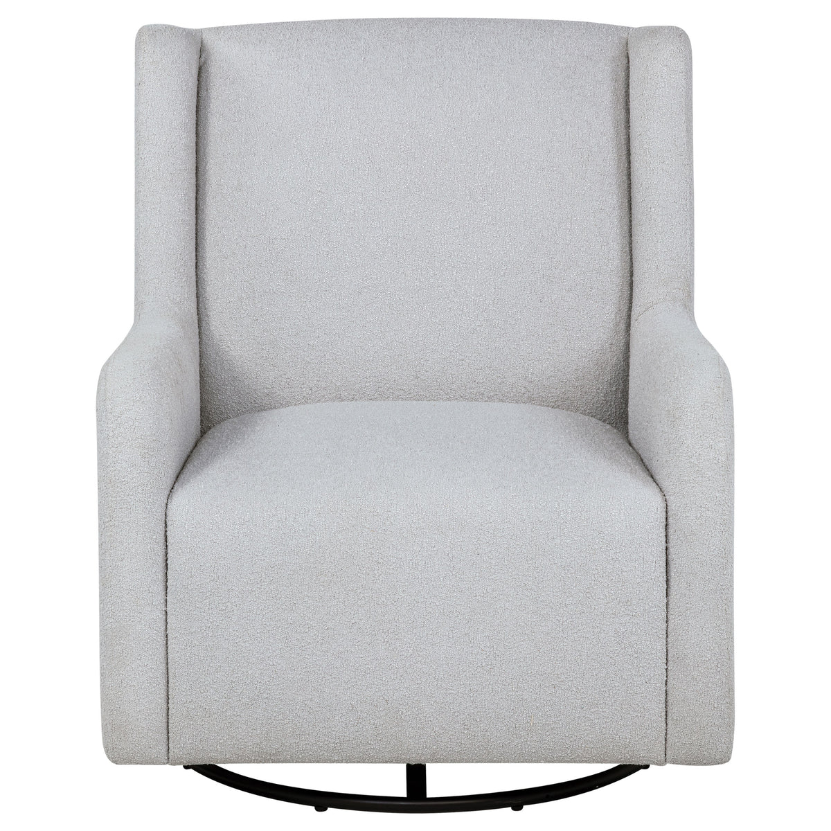 Serra Boucle Swivel Glider Accent Chair - 360-Degree Swivel Nursery & Living Room Chair in Dove Grey – view 3