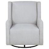 Serra Boucle Swivel Glider Accent Chair - 360-Degree Swivel Nursery & Living Room Chair in Dove Grey – view 3