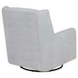 Serra Boucle Swivel Glider Accent Chair - 360-Degree Swivel Nursery & Living Room Chair in Dove Grey – view 8