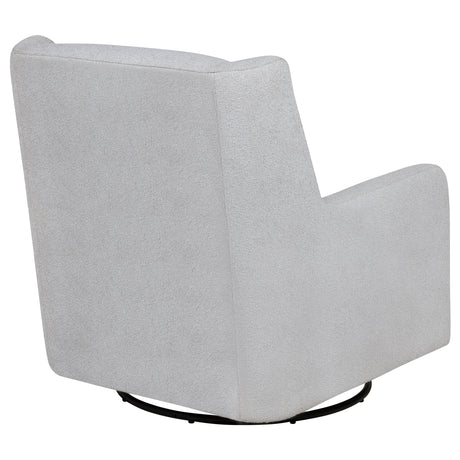 Serra Boucle Swivel Glider Accent Chair - 360-Degree Swivel Nursery & Living Room Chair in Dove Grey – view 8
