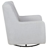 Serra Boucle Swivel Glider Accent Chair - 360-Degree Swivel Nursery & Living Room Chair in Dove Grey – view 9