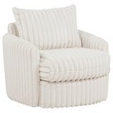 Sarco Channel-Tufted Corduroy Swivel Accent Chair - 