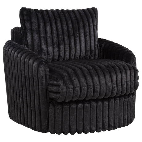 Sarco Channel-Tufted Swivel Accent Chair
