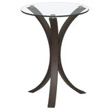 Edgar Round Glass Top Side Table