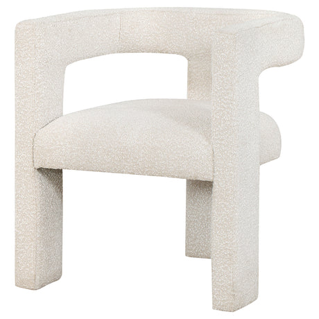 Petra Boucle Accent Chair - Curved Sculptural Silhouette in White – view 4