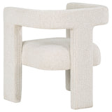 Petra Boucle Accent Chair - Curved Sculptural Silhouette in White – view 6