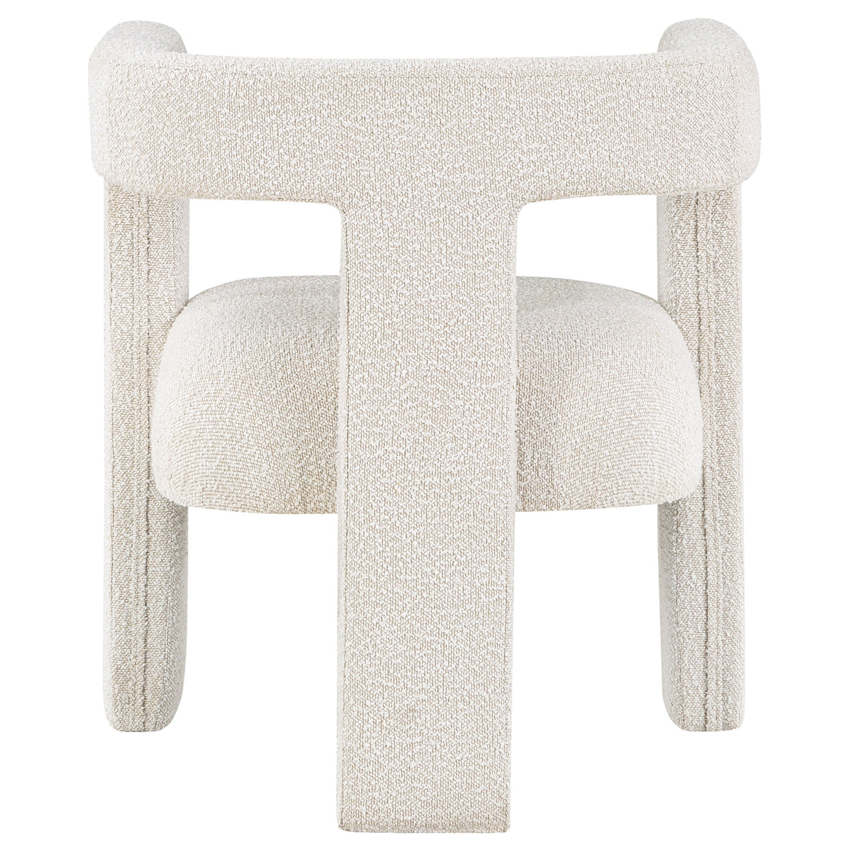 Petra Boucle Accent Chair - Curved Sculptural Silhouette in White – view 7