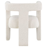 Petra Boucle Accent Chair - Curved Sculptural Silhouette in White – view 7