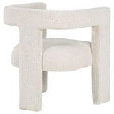 Petra Boucle Accent Chair - Curved Sculptural Silhouette in White – view 8