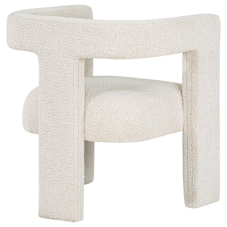Petra Boucle Accent Chair - Curved Sculptural Silhouette in White – view 8