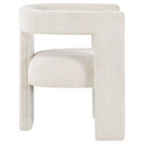 Petra Boucle Accent Chair - Curved Sculptural Silhouette in White – view 9