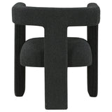 Petra Curved Boucle Accent Chair - Sculptural Fully Upholstered Design in Black – view 7