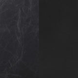 Rosalind Track Arm Accent Chair - Black Leatherette on Exposed Gunmetal Metal Frame – view 11