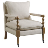 Dempsy Upholstered Accent Chair with Casters