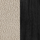 Fitzroy Boucle Accent Arm Chair - Exposed Black Wood Arms in Latte, Modern Minimalist Seating – view 11