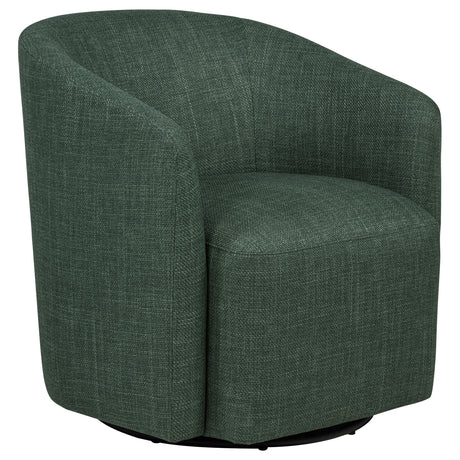 Mossbrook Barrel-Back Swivel Accent Chair
