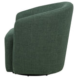 Mossbrook Barrel-Back Swivel Accent Chair - Green Fabric, Compact Modern Lounge Chair – view 5