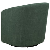 Mossbrook Barrel-Back Swivel Accent Chair - Green Fabric, Compact Modern Lounge Chair – view 6