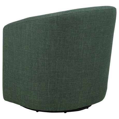 Mossbrook Barrel-Back Swivel Accent Chair - Green Fabric, Compact Modern Lounge Chair – view 6