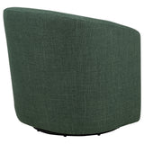 Mossbrook Barrel-Back Swivel Accent Chair - Green Fabric, Compact Modern Lounge Chair – view 7