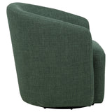 Mossbrook Barrel-Back Swivel Accent Chair - Green Fabric, Compact Modern Lounge Chair – view 8
