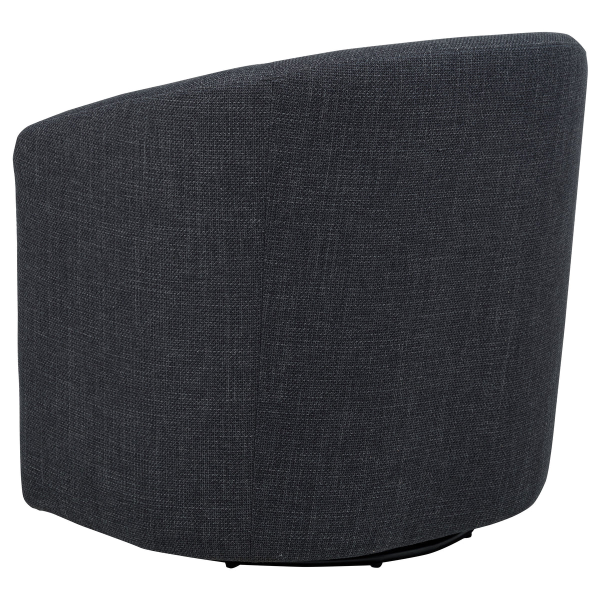 Mossbrook Swivel Barrel Accent Chair - Anthracite Grey Fabric, Compact Modern Lounge Chair – view 6