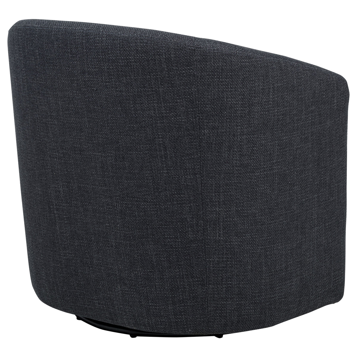 Mossbrook Swivel Barrel Accent Chair - Anthracite Grey Fabric, Compact Modern Lounge Chair – view 7