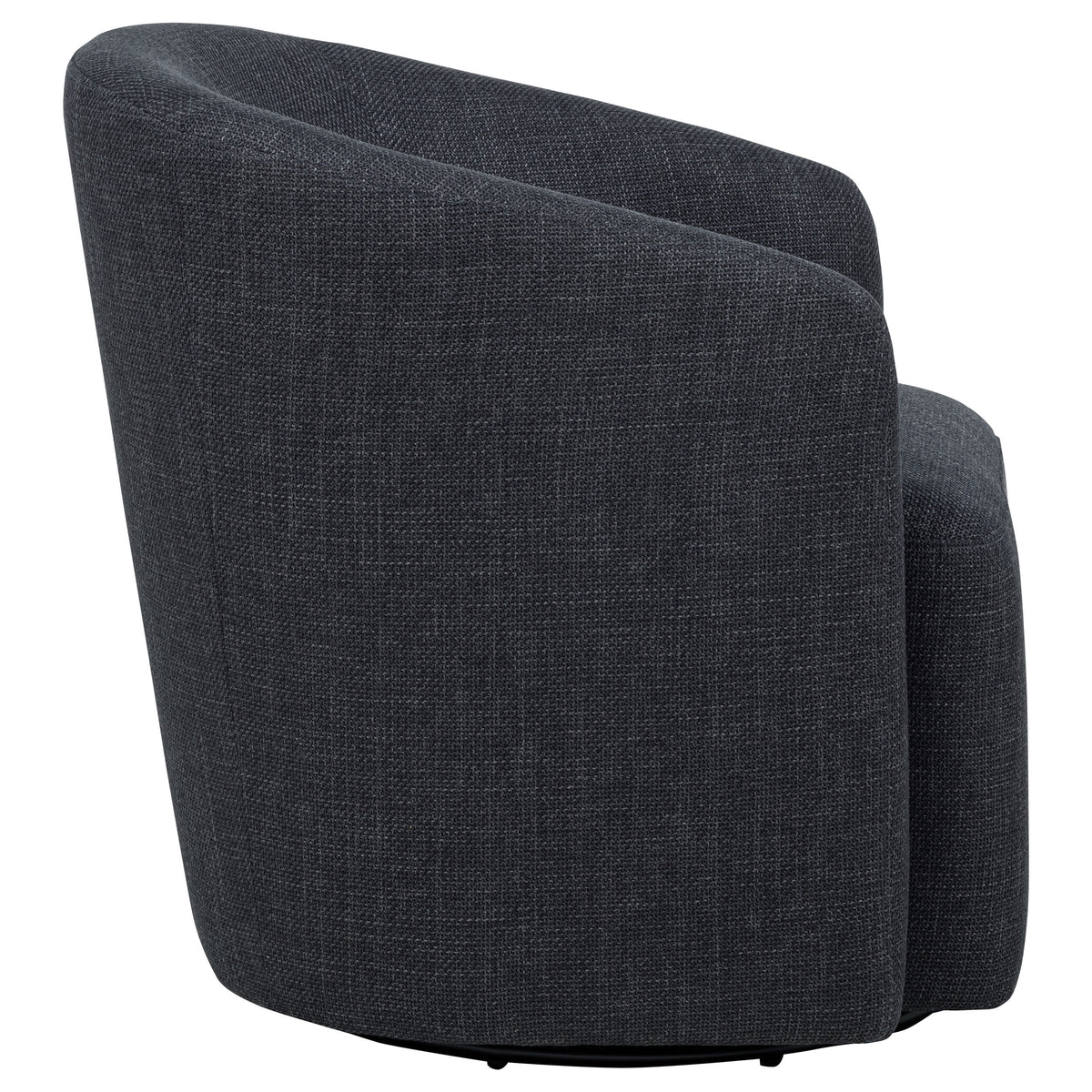 Mossbrook Swivel Barrel Accent Chair - Anthracite Grey Fabric, Compact Modern Lounge Chair – view 8