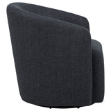 Mossbrook Swivel Barrel Accent Chair - Anthracite Grey Fabric, Compact Modern Lounge Chair – view 8