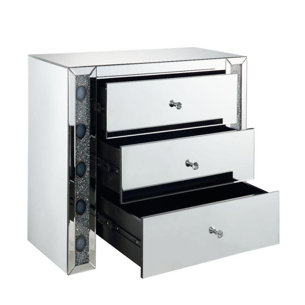 Sonia Mirrored Console Cabinet & Accent Table