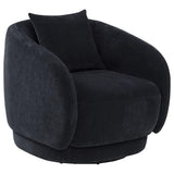 Arnaud Chenille Barrel Swivel Accent Chair