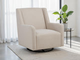 Sorrel Swivel Glider Accent Chair - Tall Back & Sloped Arms in Latte Fabric – view 1