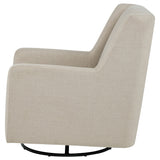 Sorrel Swivel Glider Accent Chair - Tall Back & Sloped Arms in Latte Fabric – view 5