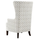 Pippin High Wingback Accent Chair - Latte Boucle with Silver Nailheads & Kidney Pillow – view 6