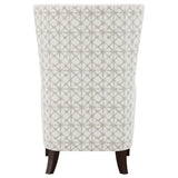 Pippin High Wingback Accent Chair - Latte Boucle with Silver Nailheads & Kidney Pillow – view 7