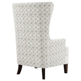 Pippin High Wingback Accent Chair - Latte Boucle with Silver Nailheads & Kidney Pillow – view 8