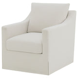 Winter Swivel Accent Chair & Lift-Top Storage Ottoman - Sloped Arms in Beige Fabric – view 5
