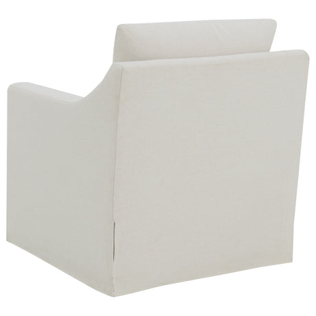 Winter Swivel Accent Chair & Lift-Top Storage Ottoman - Sloped Arms in Beige Fabric – view 7