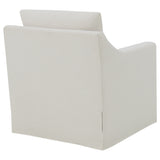 Winter Swivel Accent Chair & Lift-Top Storage Ottoman - Sloped Arms in Beige Fabric – view 8