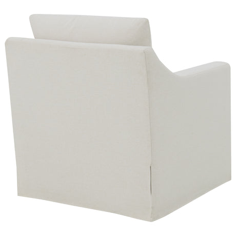 Winter Swivel Accent Chair & Lift-Top Storage Ottoman - Sloped Arms in Beige Fabric – view 8