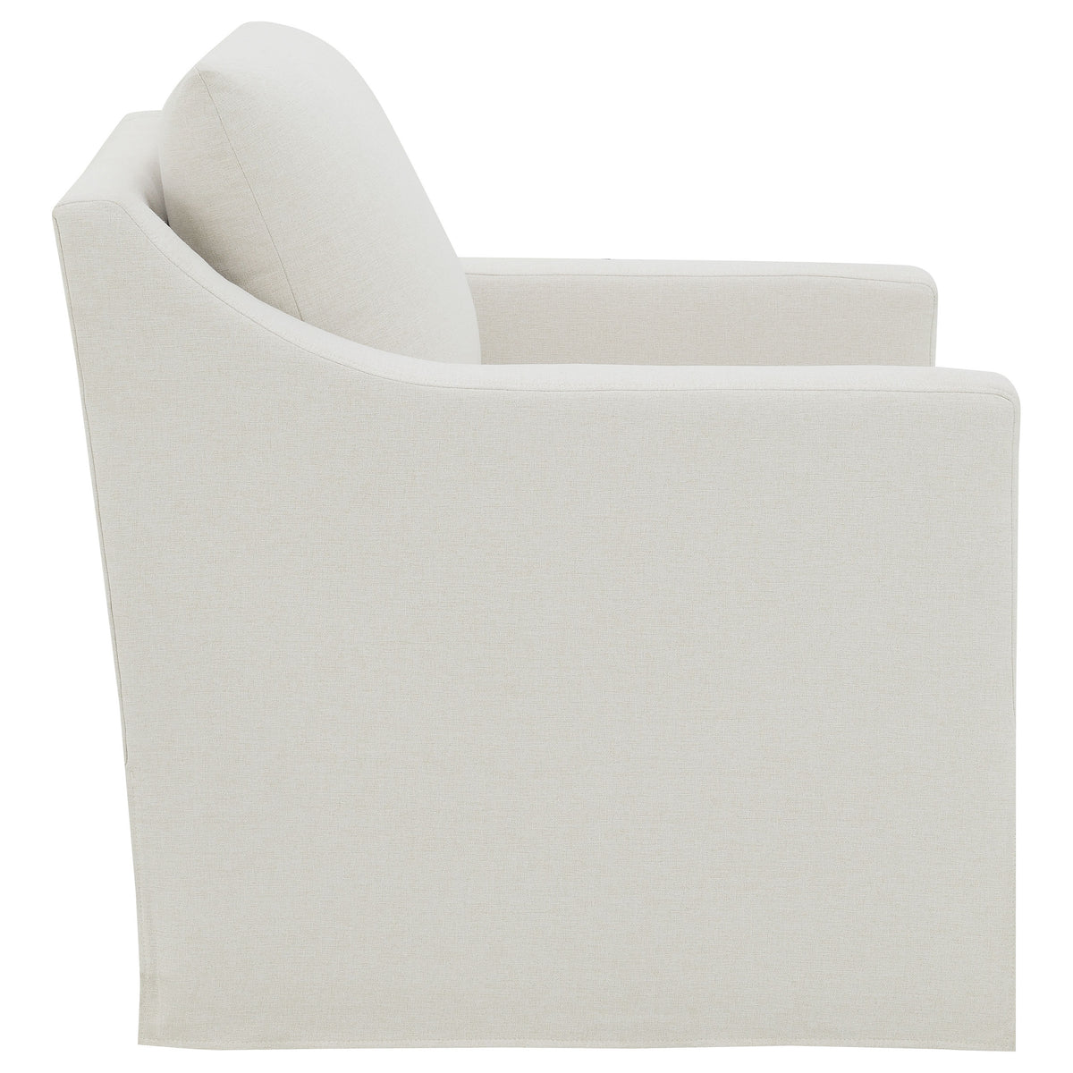 Winter Swivel Accent Chair & Lift-Top Storage Ottoman - Sloped Arms in Beige Fabric – view 9