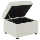 Winter Swivel Accent Chair & Lift-Top Storage Ottoman - Sloped Arms in Beige Fabric – view 16