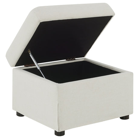 Winter Swivel Accent Chair & Lift-Top Storage Ottoman - Sloped Arms in Beige Fabric – view 16