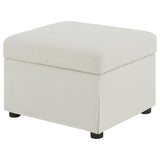 Winter Swivel Accent Chair & Lift-Top Storage Ottoman - Sloped Arms in Beige Fabric – view 18