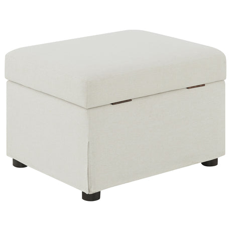Winter Swivel Accent Chair & Lift-Top Storage Ottoman - Sloped Arms in Beige Fabric – view 20
