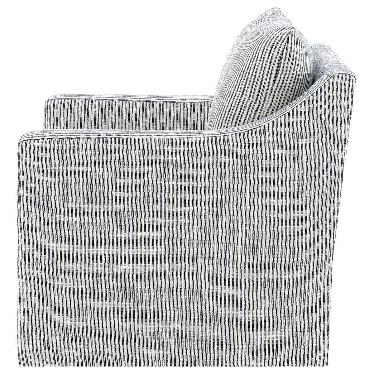 Winter Sloped Arm Swivel Accent Chair & Lift-Top Storage Ottoman - Transitional Grey Fabric – view 7