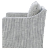 Winter Sloped Arm Swivel Accent Chair & Lift-Top Storage Ottoman - Transitional Grey Fabric – view 7