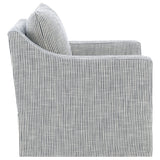 Winter Sloped Arm Swivel Accent Chair & Lift-Top Storage Ottoman - Transitional Grey Fabric – view 10