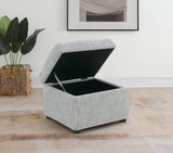 Winter Sloped Arm Swivel Accent Chair & Lift-Top Storage Ottoman - Transitional Grey Fabric – view 16